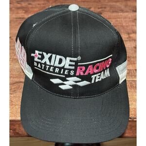 Vintage 90s Jeff Burton #99 Exide Batteries Racing Team NASCAR Snapback Hat